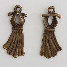 Breloque Robe Pin-up N&deg;03 Bronze