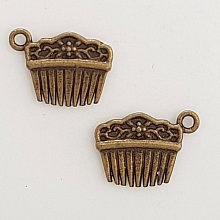 Breloque Peigne &agrave; Cheveux coiffure N&deg;02 Bronze