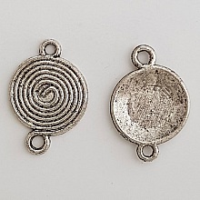 Connecteur rond spiral N&deg;01 Argent