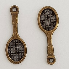 Breloque Raquette de Tennis Sport N&deg;04 Bronze