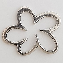 Breloque Fleur M&eacute;tal N&deg;004 Argent