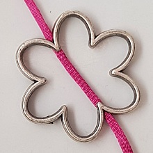Breloque Fleur M&eacute;tal N&deg;010 Argent