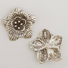 Breloque Fleur M&eacute;tal N&deg;013 Argent