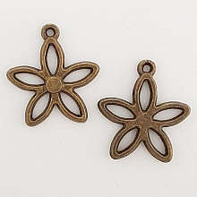 Breloque Fleur M&eacute;tal N&deg;016 Bronze