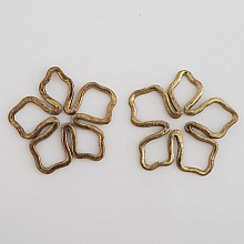 Breloque Fleur M&eacute;tal N&deg;024 Vieil Or