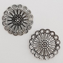 Breloque Fleur M&eacute;tal N&deg;026 Argent