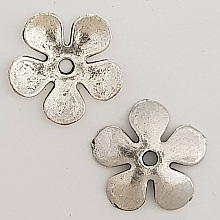 Breloque Fleur M&eacute;tal N&deg;027 Argent