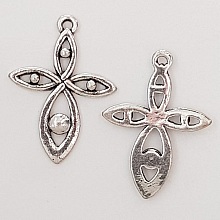 Breloque Fleur M&eacute;tal N&deg;028 Argent