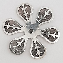 Breloque Fleur M&eacute;tal N&deg;029 Argent