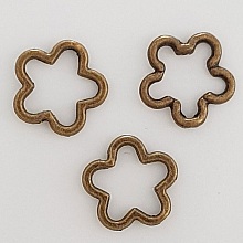 Breloque Fleur M&eacute;tal N&deg;031 Bronze