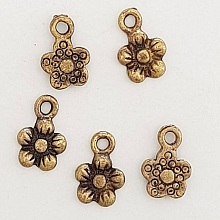 Breloque Fleur M&eacute;tal N&deg;035 Bronze