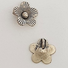 Breloque Fleur M&eacute;tal N&deg;041 Argent