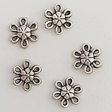 Breloque Fleur M&eacute;tal N&deg;044 Argent