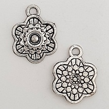 Breloque Fleur M&eacute;tal N&deg;047 Argent