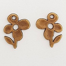 Breloque Fleur M&eacute;tal N&deg;051 Bronze