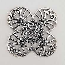 Breloque Fleur M&eacute;tal N&deg;054 Argent