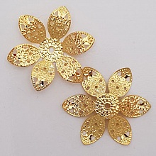 Breloque Fleur M&eacute;tal N&deg;058 Dor&eacute;
