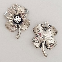 Breloque Fleur M&eacute;tal N&deg;062 Argent