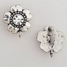 Breloque Fleur M&eacute;tal N&deg;063 Argent