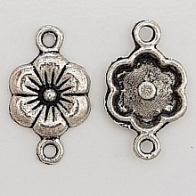 Breloque Fleur M&eacute;tal N&deg;068 Argent