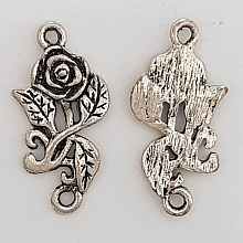 Breloque Fleur M&eacute;tal N&deg;071 Argent
