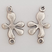 Breloque Fleur M&eacute;tal N&deg;076 Argent