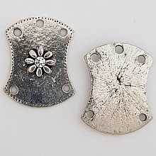 Breloque Fleur M&eacute;tal N&deg;082 Argent