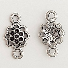 Breloque Fleur M&eacute;tal N&deg;086 Argent