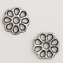 Breloque Fleur M&eacute;tal N&deg;087 Argent