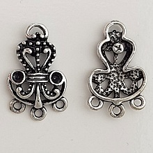 Breloque Fleur M&eacute;tal N&deg;089 Argent