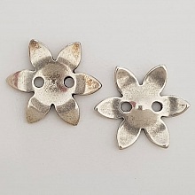 Breloque Fleur M&eacute;tal N&deg;090 Argent Zamak