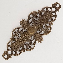 Breloque Fleur M&eacute;tal N&deg;098 Estampe Bronze