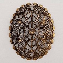 Breloque Fleur M&eacute;tal N&deg;103 Estampe Bronze