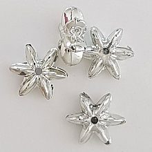 Breloque Fleur M&eacute;tal N&deg;110 Argent