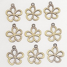 Breloque Fleur M&eacute;tal N&deg;116 Bronze