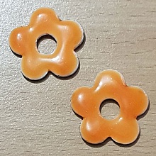 Fleur M&eacute;tal &Eacute;maill&eacute; 28 mm Orange