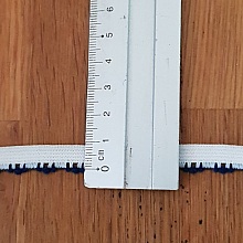 Au m&egrave;tre &Eacute;lastique blanc fantaisie 9 mm.