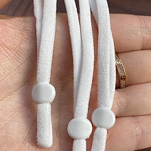 2 Bandes &eacute;lastiques cordon Blanc avec Boucle R&eacute;glable attache pour Masque.
