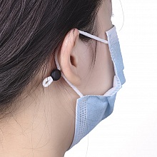 2 Bandes &eacute;lastiques cordons Noir avec Boucle R&eacute;glable attache pour Masques