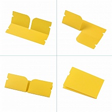 Organisateur de clip de rangement en plastique Jaune