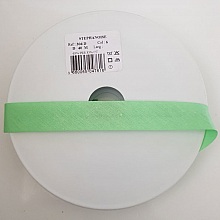 Biais uni tout textile  1 M&egrave;tre col 6 Vert