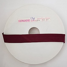 Biais uni tout textile  1 M&egrave;tre col 98 Bordeaux