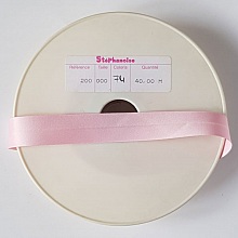Biais uni Tout Textile Satin 1 M&egrave;tre col 74 Rose Clair
