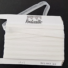 Au m&egrave;tre &Eacute;lastique blanc fantaisie 12 mm.