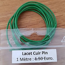 1 m&egrave;tre Cordon rond cuir lisse Pin 1 mm