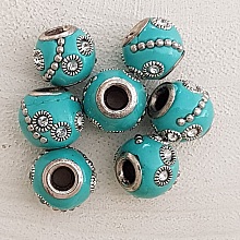 7 Perles Rondes 12/10 mm N&deg;06