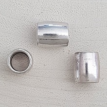 Perle passant tube Argent N&deg;03