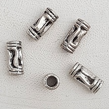 Perle passant tube Argent N&deg;09