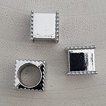 Perle passant tube Argent N&deg;13