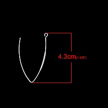 Support boucle d'oreille style Furcula Argent N&deg;01